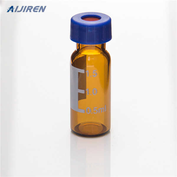 HPLC and GC instrument clear crimp cap vial on stock